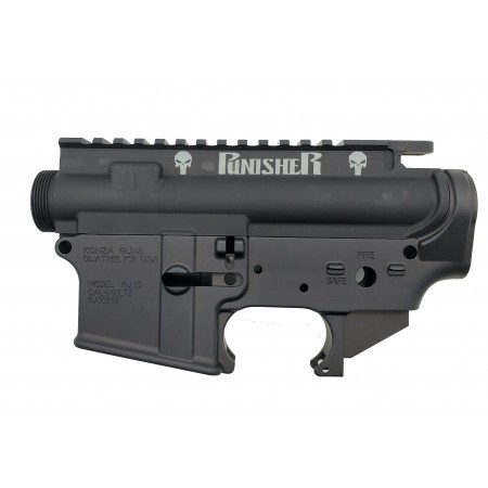 Konza AR15 Stripped Lower and Upper Punisher Set
