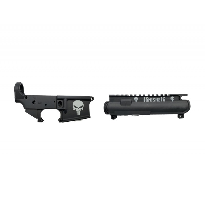 Konza AR15 Stripped Lower and Upper Punisher Set Konza AR15 Stripped Lower and Upper Punisher Set