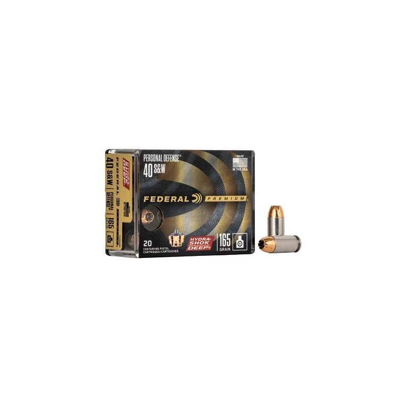 FED HYDSHK DP 40S&W 165GR JHP 20/200 FED HYDSHK DP 40S&W 165GR JHP 20/200