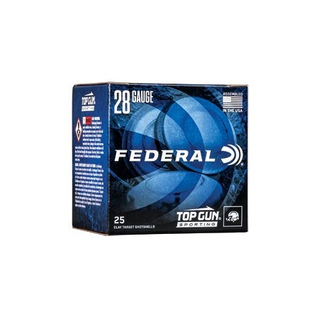 Federal, Top Gun Sporting, 28 Gauge 2.75", 8, 3/4 oz, 25 Round Box, 1,330 FPS